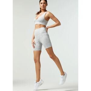 Blanc Noir Yolo Bike Shorts Gray Leopard Vapor Size S